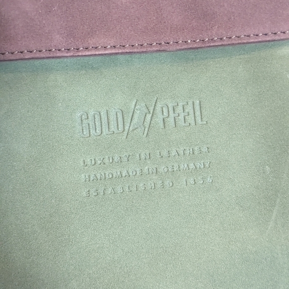 NEW Gold Pfeil Nubuck Crossbody Bag Multicolor Neutral - Picture 6 of 7